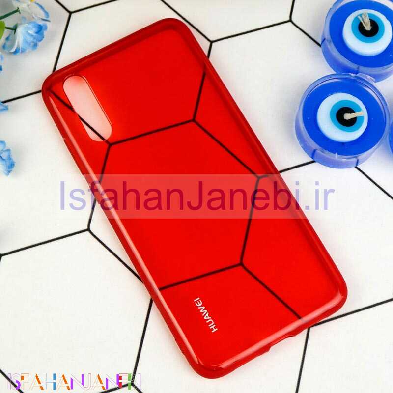 اصفهان جانبی-قاب ژله ای شفاف Huawei P20 قرمز