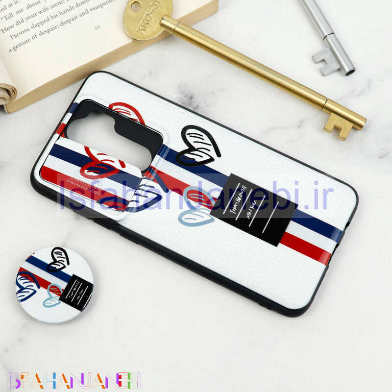 اصفهان جانبی-قاب طرحدار محافظ لنزدار کشویی + پاپ سوکت Xiaomi Redmi Note 8 Pro سری D