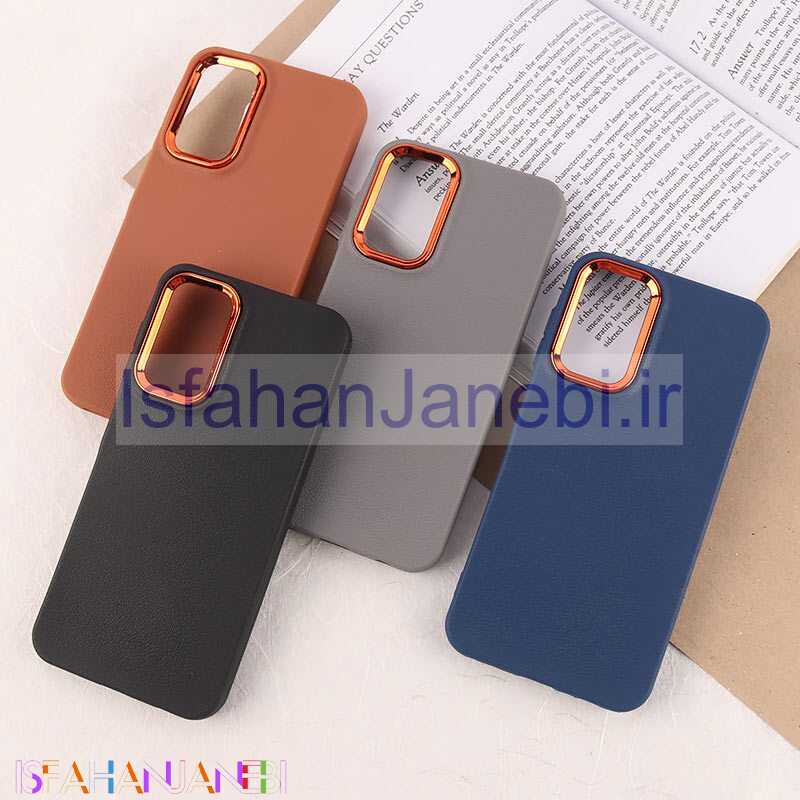 اصفهان جانبی-قاب چرمی ژله ای سامسونگ Galaxy A15 دور محافظ متال