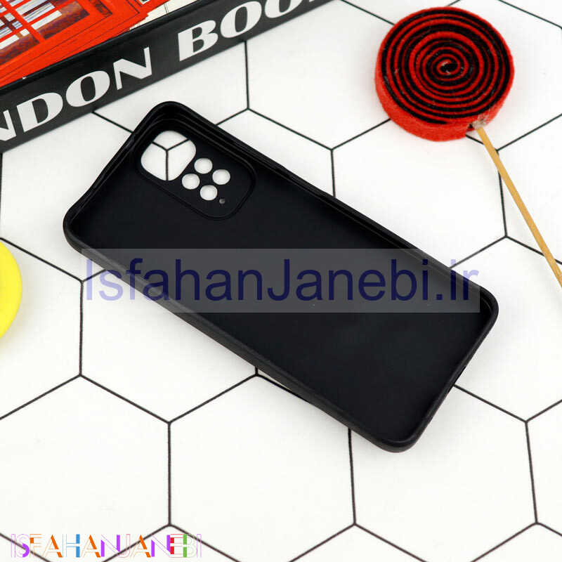 اصفهان جانبی-قاب سیلیکونی خرس TED محافظ لنزدار Xiaomi Redmi Note 11 / 11S مشکی