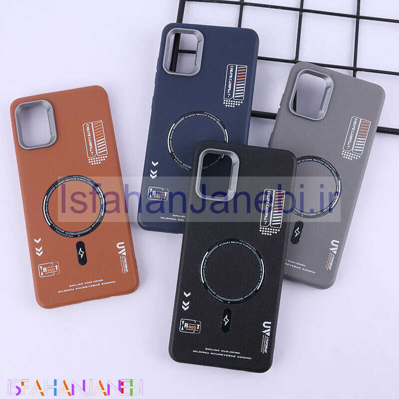 اصفهان جانبی-قاب چرمی ژله ای Leather سامسونگ Galaxy A31 طرح مگ سیف