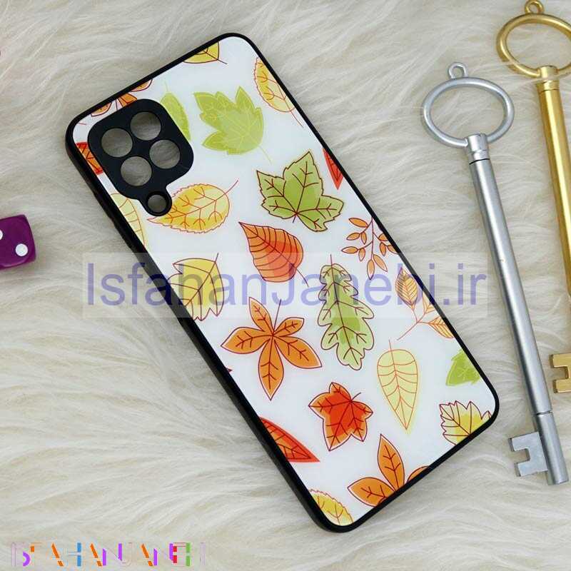 اصفهان جانبی-قاب محافظ لنزدار پشت گلسی طرحدار برگ پاییزی Samsung Galaxy A22 4G