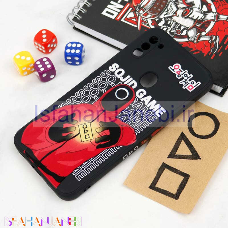 اصفهان جانبی-قاب سیلیکونی محافظ لنزدار طرح اسکویید گیم Samsung Galaxy A11 کد 12