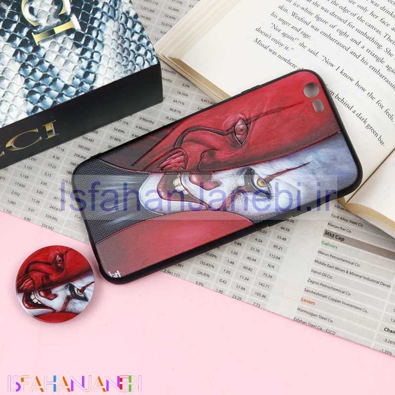 اصفهان جانبی-قاب فانتزی برجسته + پاپ سوکت طرح جوکر iPhone 6/6s سری F