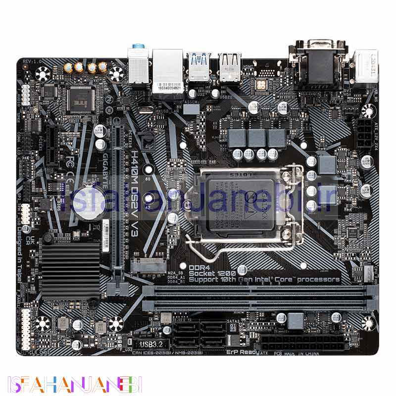 اصفهان جانبی-مادربرد گیگابایت H410M DS2V V3 rev.1.0
