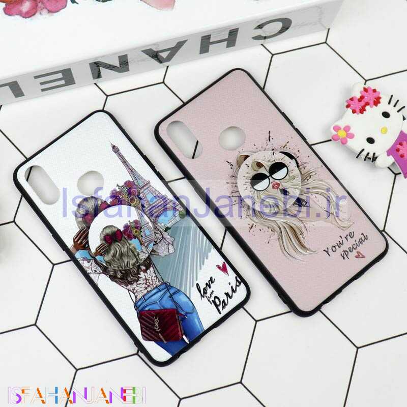 اصفهان جانبی-قاب فانتزی برجسته + پاپ سوکت طرح دختر سامسونگ A10s سری D