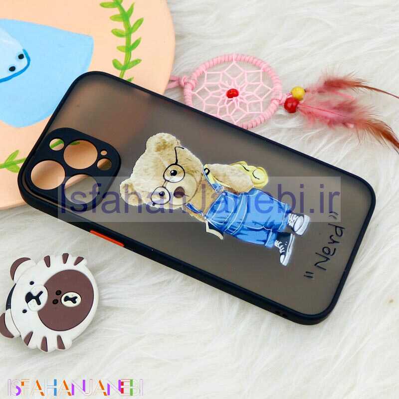 اصفهان جانبی-قاب PC مات محافظ لنزدار طرحدار iPhone 13 Pro Max