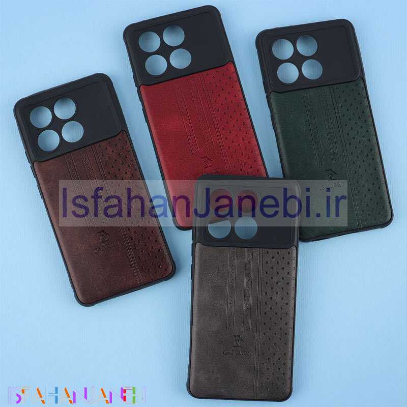 اصفهان جانبی-قاب چرمی Canary شیائومی Poco X6 Pro محافظ لنزدار