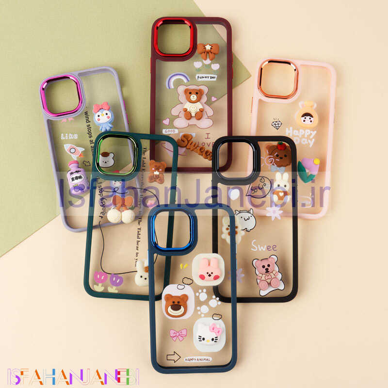 اصفهان جانبی-قاب شفاف متال ایرون عروسکی برجسته iPhone 11 Pro