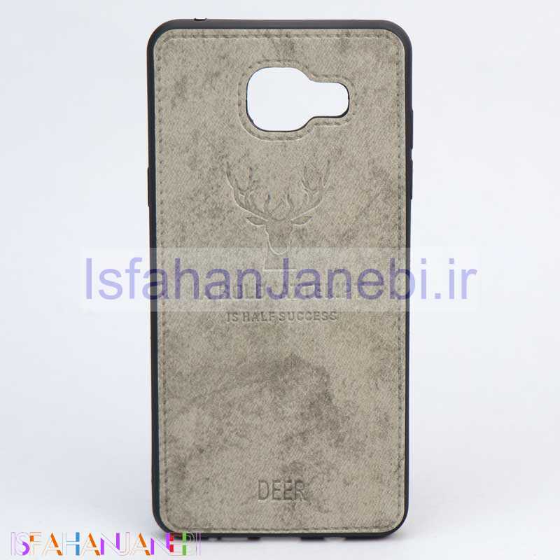 اصفهان جانبی-قاب چرمی طرح گوزن Samsung A5 2016 طوسی