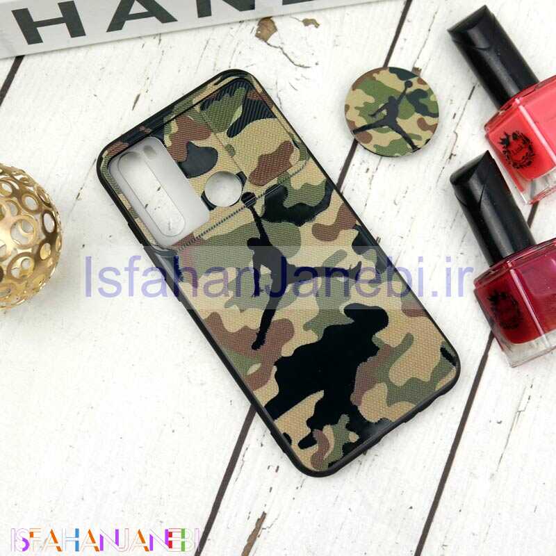 اصفهان جانبی-قاب طرحدار محافظ لنزدار کشویی + پاپ سوکت طرح ارتشی شیائومی Redmi Note 8 سری B
