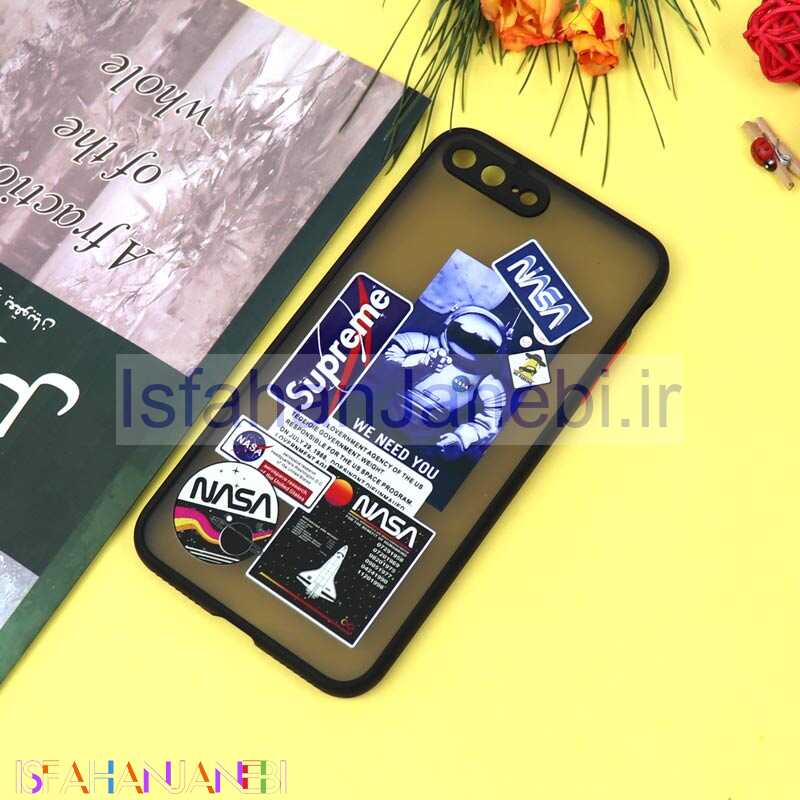 اصفهان جانبی-قاب PC مات محافظ لنزدار طرحدار NASA آیفون iPhone 7 Plus / 8 Plus