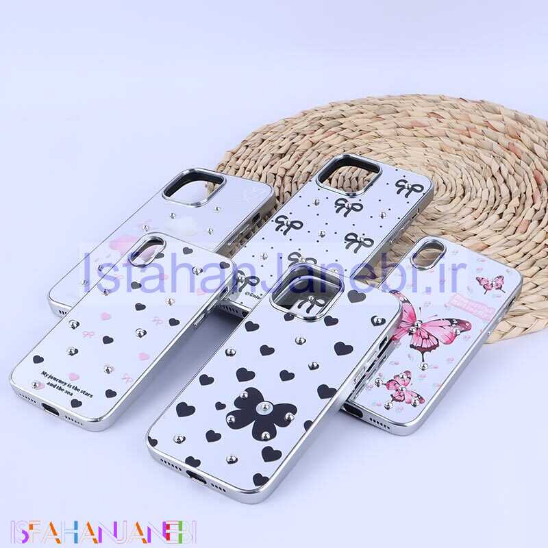 اصفهان جانبی-قاب آینه ای مرواریدی دور محافظ متال