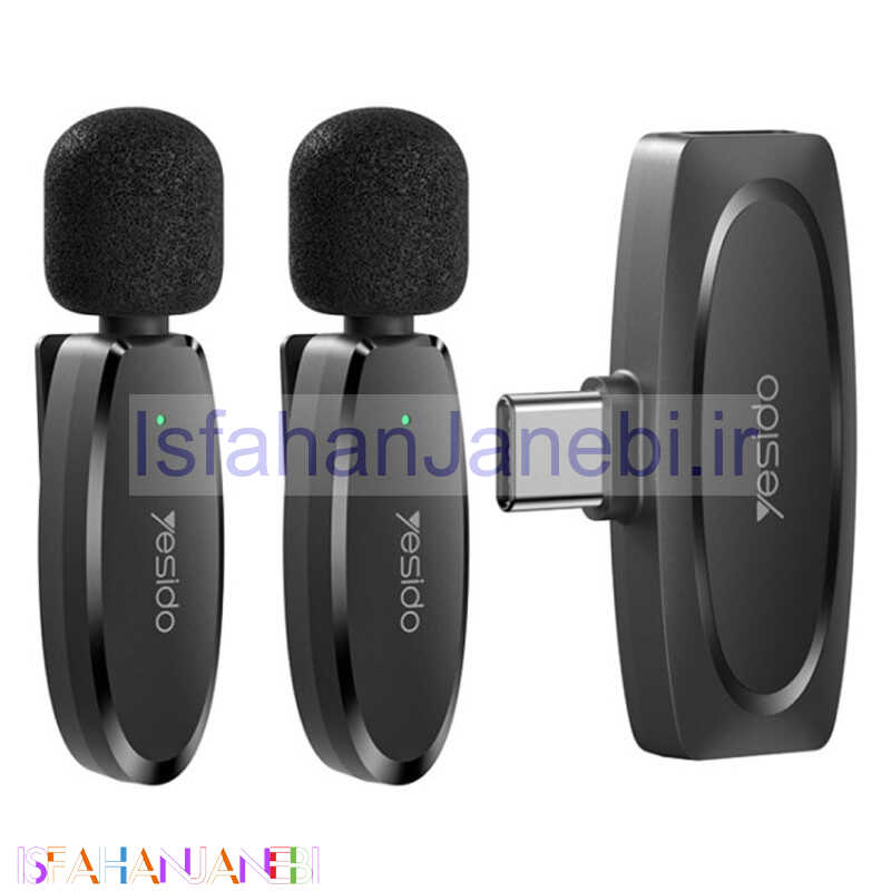 اصفهان جانبی-میکروفون یقه ای بی سیم Yesido KR13 Type-C