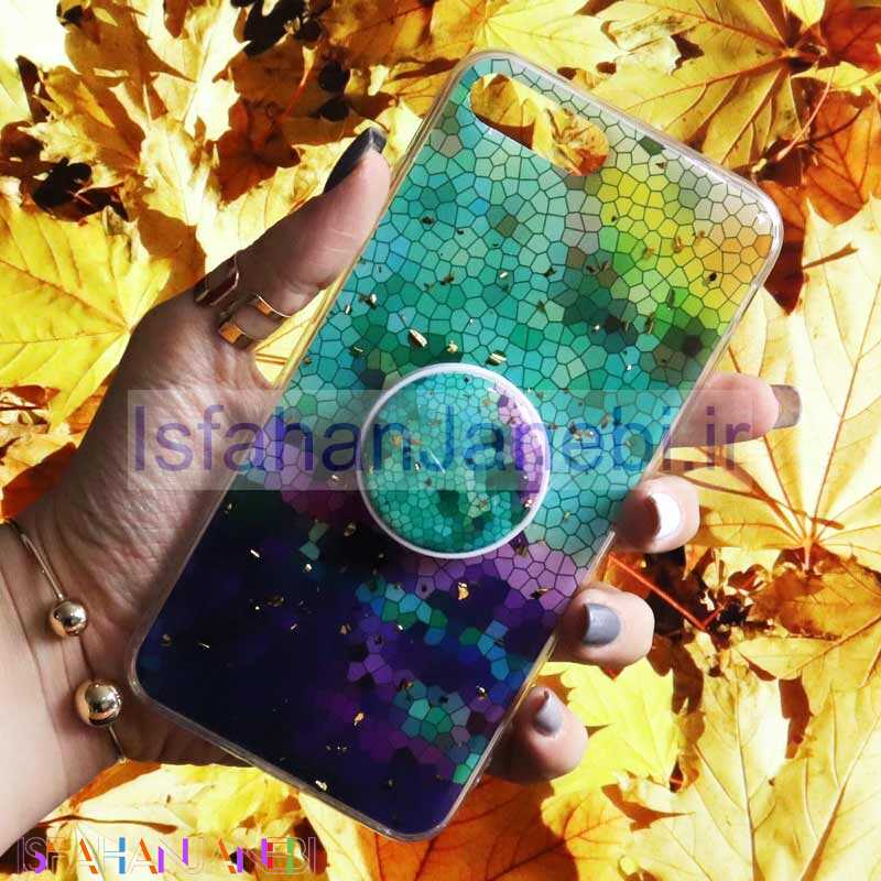 اصفهان جانبی-قاب رنگین کمانی پاپ سوکت دار خرچنگی کد9 آیفون iPhone 7 Plus / 8 Plus