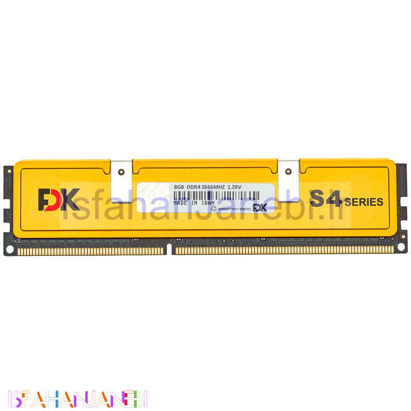 اصفهان جانبی-رم کامپیوتر FDK S4 DDR4 8GB 2666MHz CL19 Single