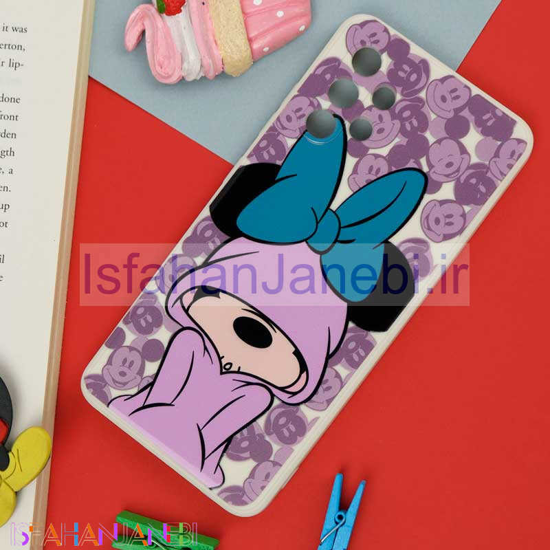 اصفهان جانبی-قاب سیلیکونی سفید محافظ لنزدار طرح میکی موس 2 سامسونگ Samsung Galaxy A32 4G