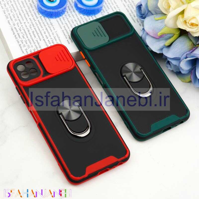 اصفهان جانبی-قاب ضد ضربه محافظ لنزدار کشویی هولدر دار بتمن کلاسیک Samsung Galaxy A22 5G