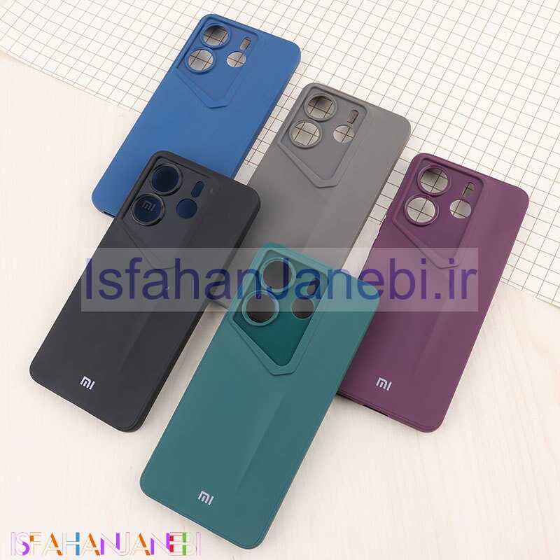 اصفهان جانبی-قاب ژله ای پورش دیزاین شیائومی Redmi Note 14 لوگو دار محافظ لنزدار
