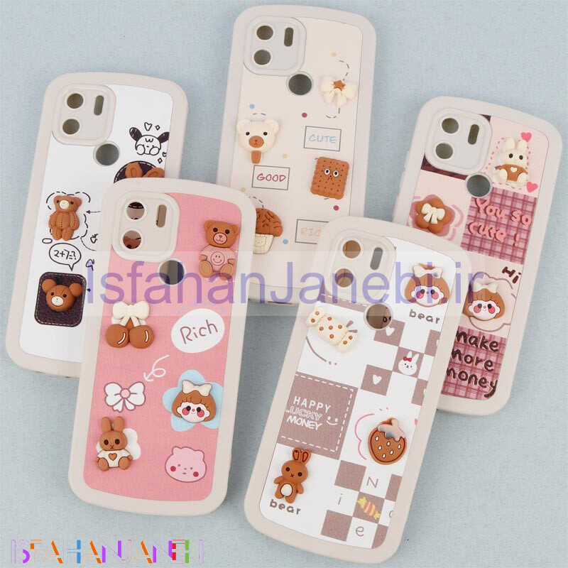 اصفهان جانبی-قاب طرحدار عروسکی برجسته محافظ لنزدار Xiaomi Redmi A2 Plus