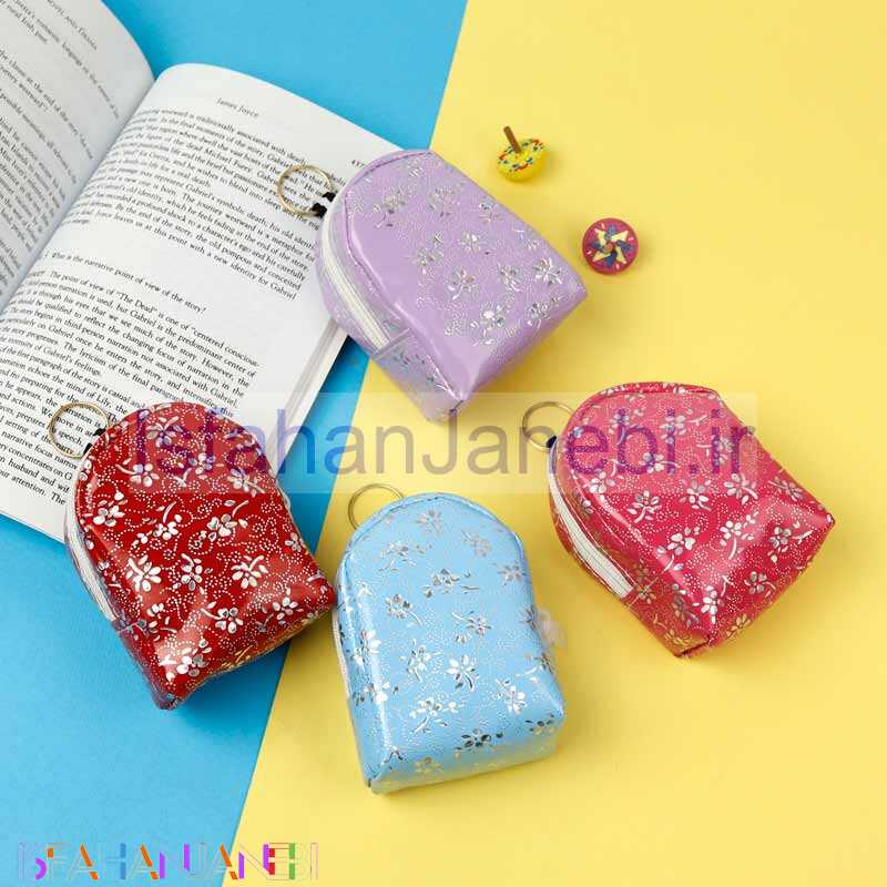 اصفهان جانبی-کیف هندزفری کوله ای ورنی گل دار