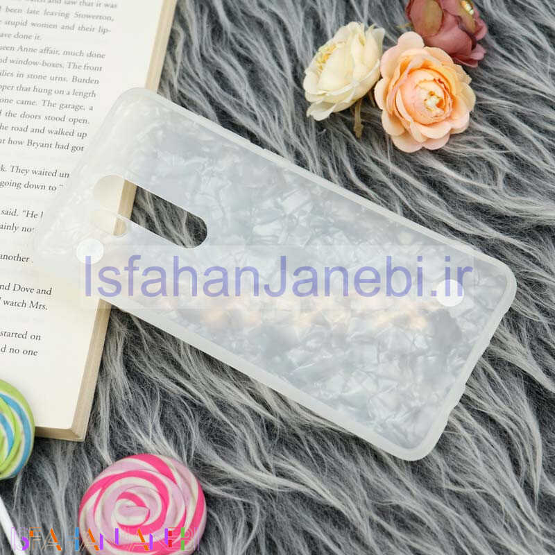 اصفهان جانبی-قاب ماربل هولدر دستی مرواریدی Xiaomi Redmi Note 8 Pro
