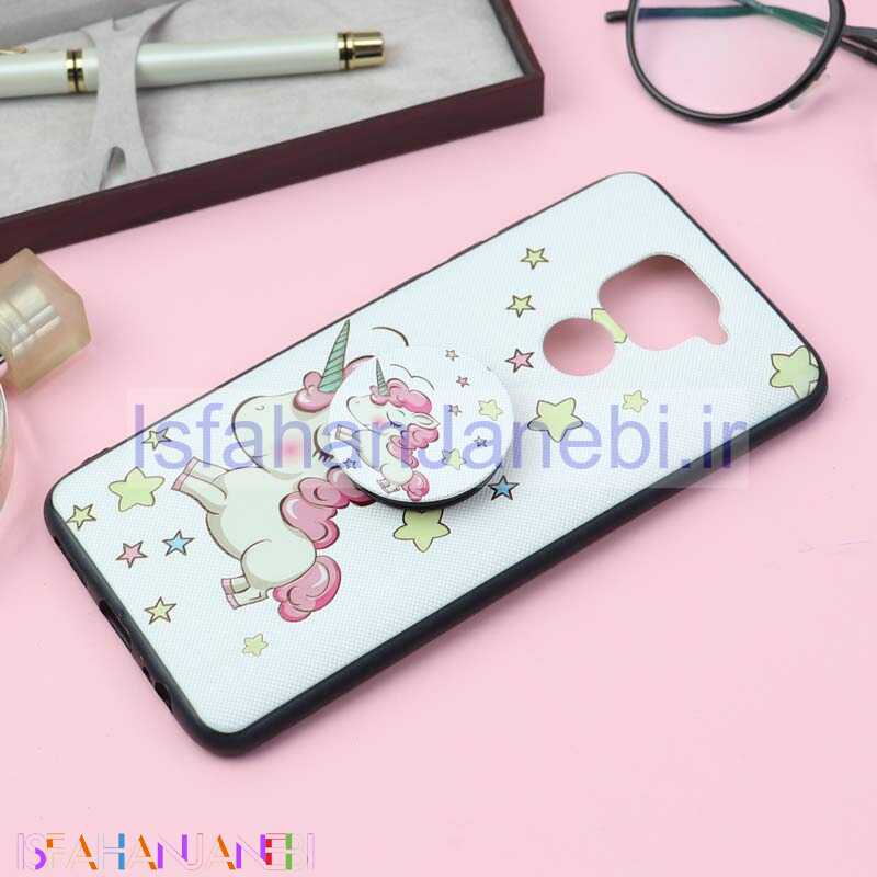 اصفهان جانبی-قاب فانتزی برجسته + پاپ سوکت کد7 شیائومی Redmi Note 9