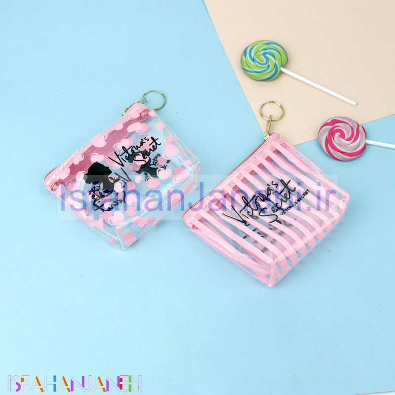 اصفهان جانبی-کیف هندزفری طلقی ویکتوریا صورتی