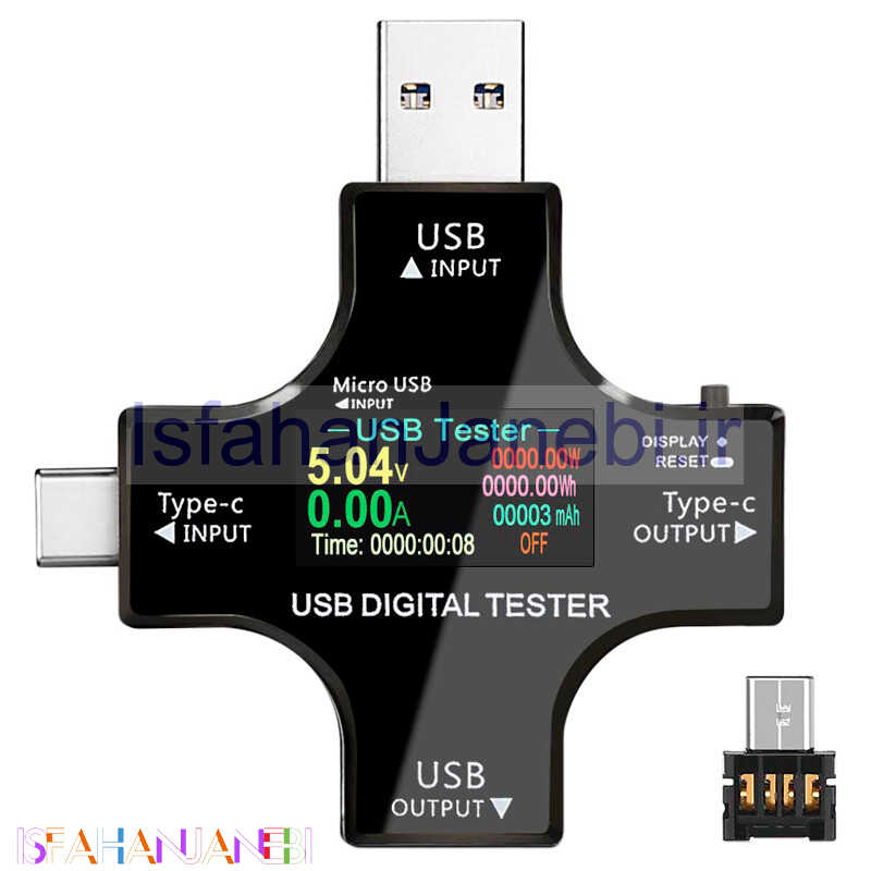 اصفهان جانبی-تستر Electop 5A PD QC3.0 USB