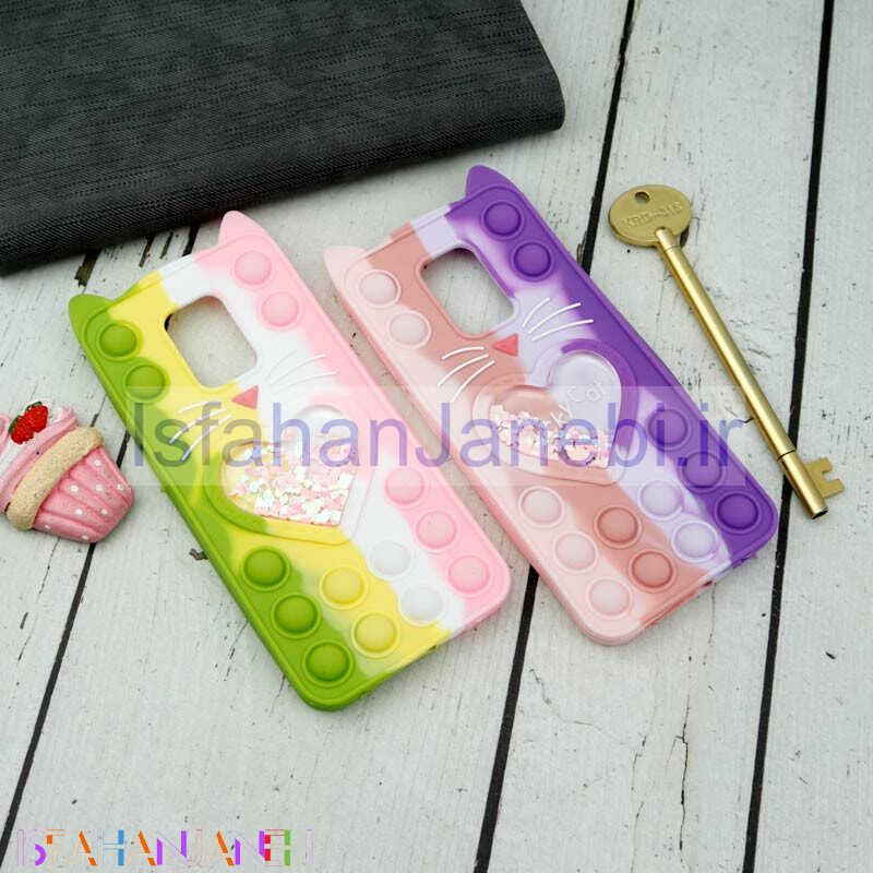 اصفهان جانبی-قاب اورجینال سیلیکونی آکواریومی Lucky Cat پاپیتی Xiaomi Redmi Note 9s / Note 9 Pro