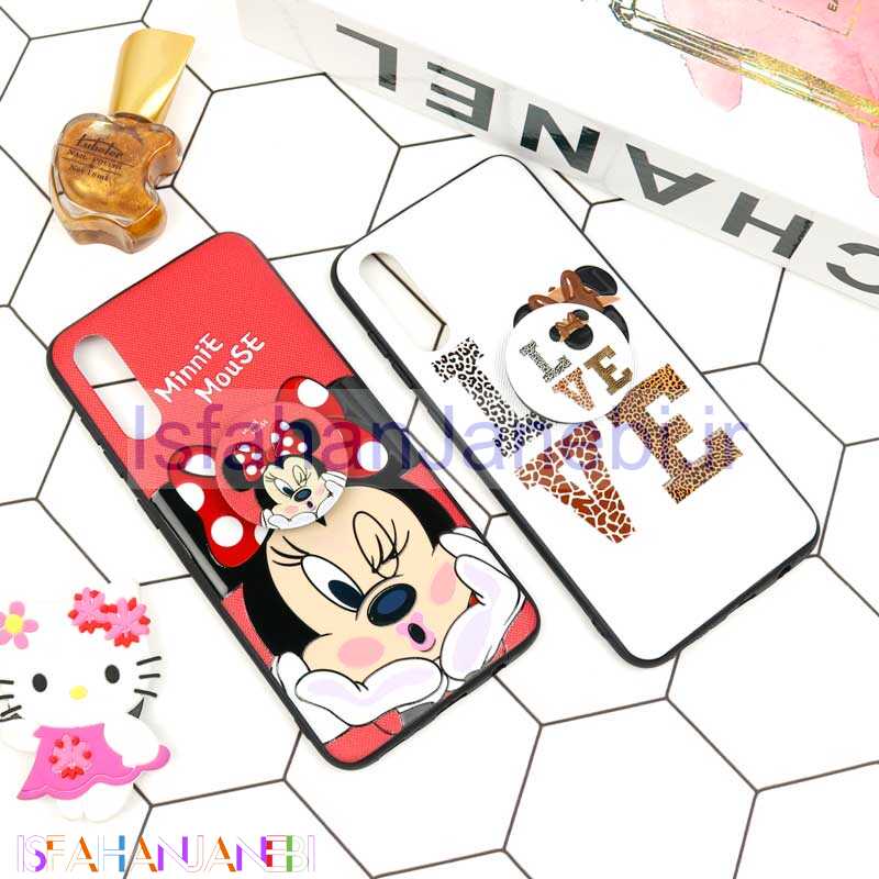 اصفهان جانبی-قاب فانتزی برجسته + پاپ سوکت طرح میکی موس سامسونگ A70 سری D