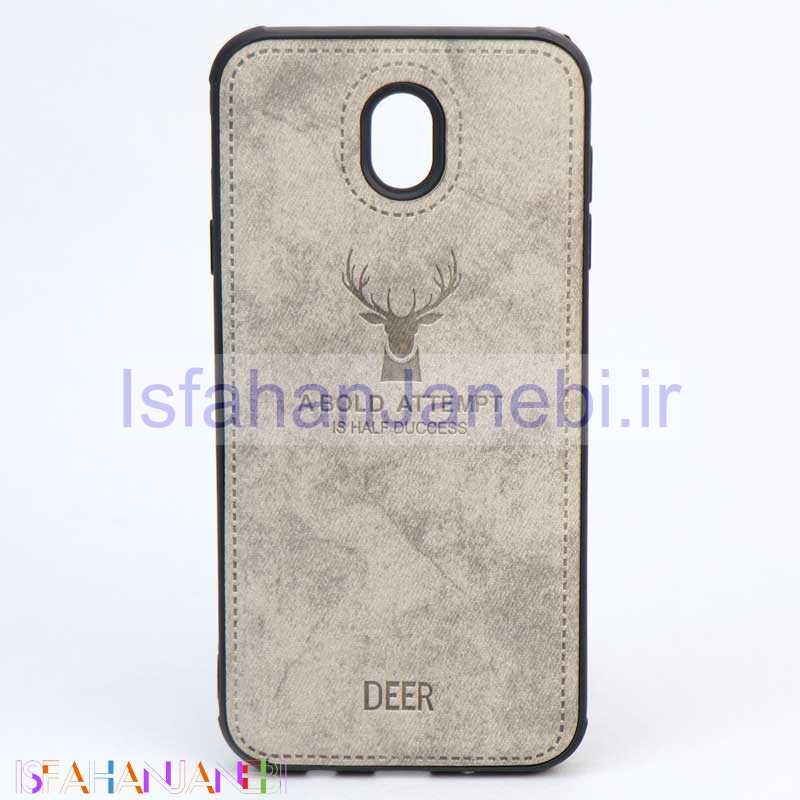 اصفهان جانبی-قاب چرمی طرح گوزن Samsung J7 Pro طوسی