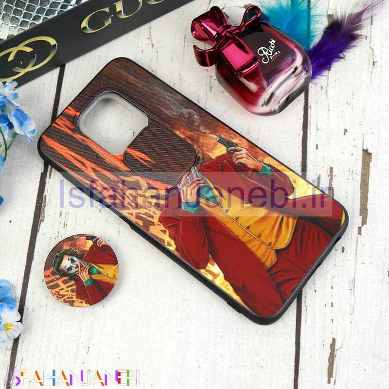 اصفهان جانبی-قاب طرحدار محافظ لنزدار کشویی + پاپ سوکت طرح Joker شیائومی Redmi Note 9s / Note 9 Pro سری C