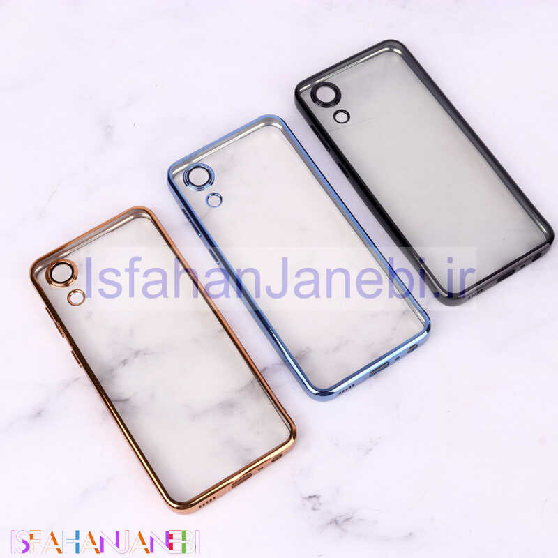 اصفهان جانبی-قاب ساده شفاف دور رنگی محافظ لنزدار Samsung Galaxy A03 Core