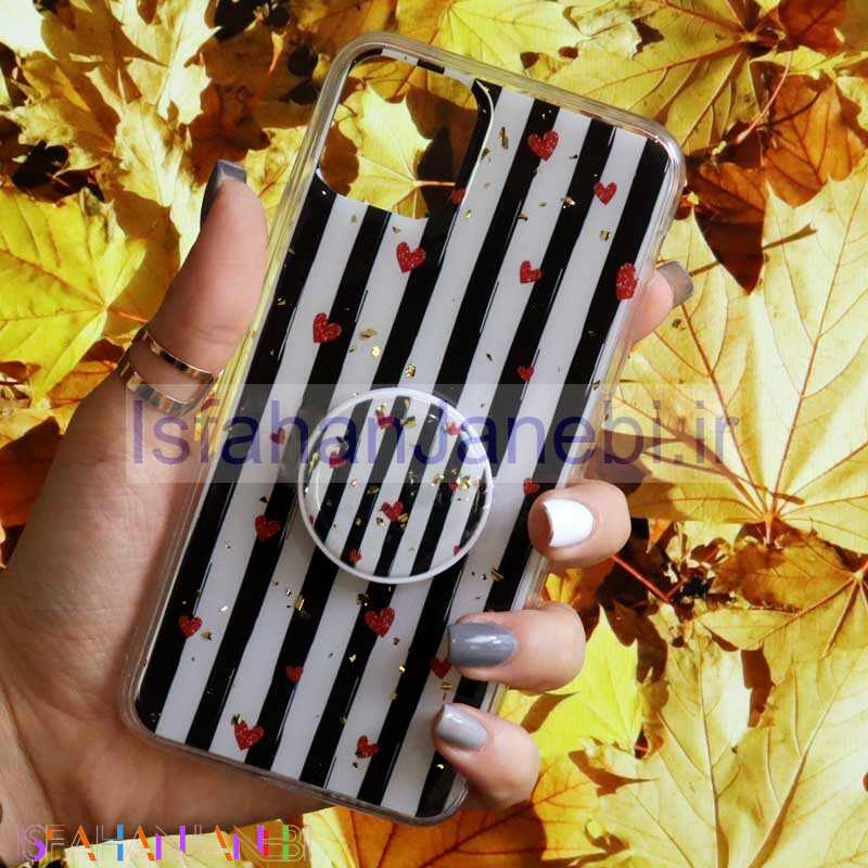 اصفهان جانبی-قاب رنگین کمانی پاپ سوکت دار خرچنگی کد9 آیفون iPhone 11 Pro Max
