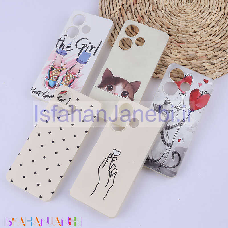 اصفهان جانبی-قاب ژله ای شیائومی Redmi 13 4G / Redmi 13 5G طرح دار چاپی محافظ لنزدار