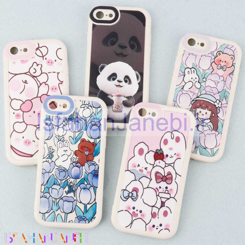 اصفهان جانبی-قاب طرح کارتونی محافظ لنزدار iPhone 7 / 8 / SE 2020