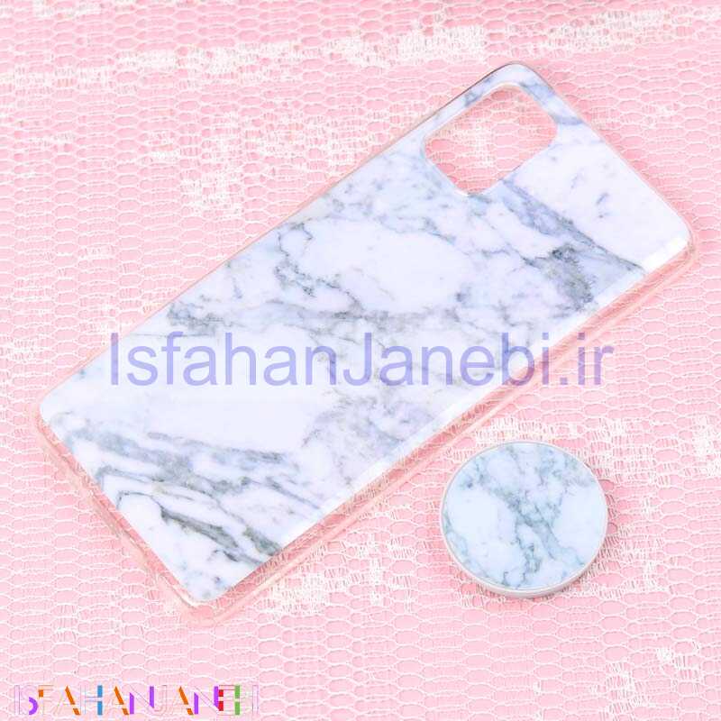 اصفهان جانبی-قاب سوپر IMD دور شفاف پاپ سوکت دار Samsung A51 سنگی