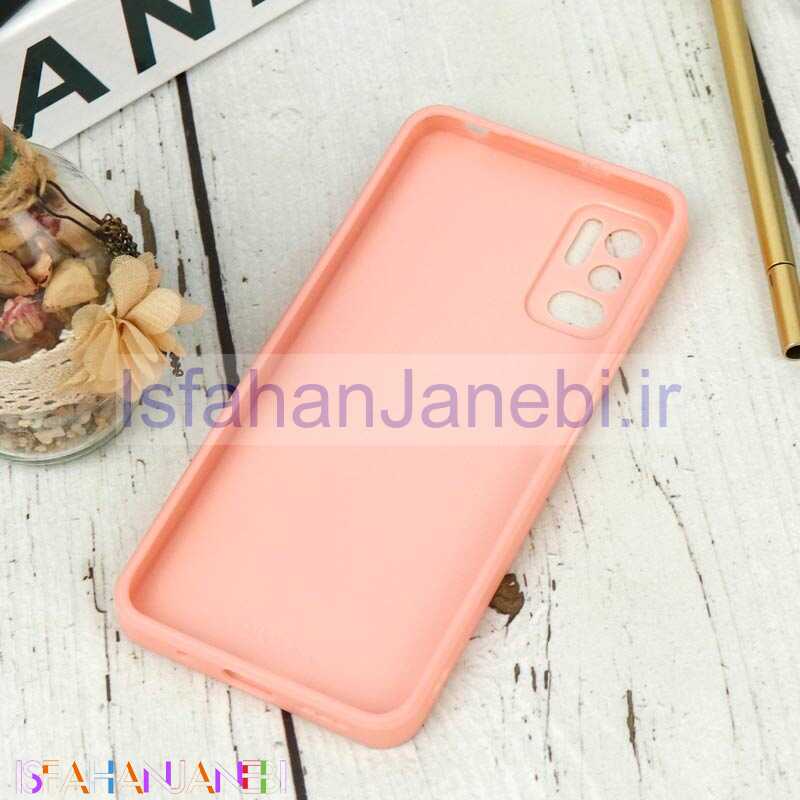 اصفهان جانبی-قاب محافظ لنزدار آینه ای + پاپ سوکت طرح قلب صورتی Xiaomi Poco M3 Pro