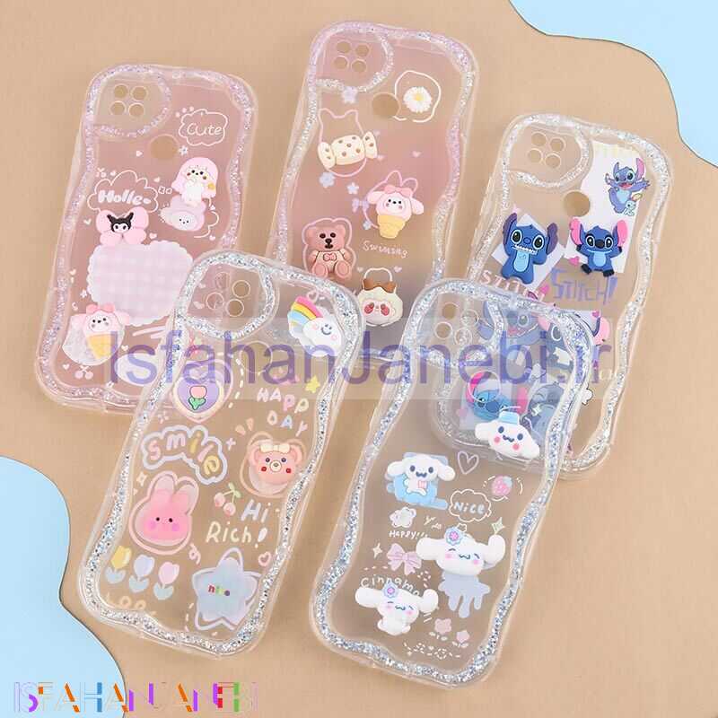 اصفهان جانبی-قاب شاینی شیائومی Redmi 9C عروسکی محافظ لنزدار