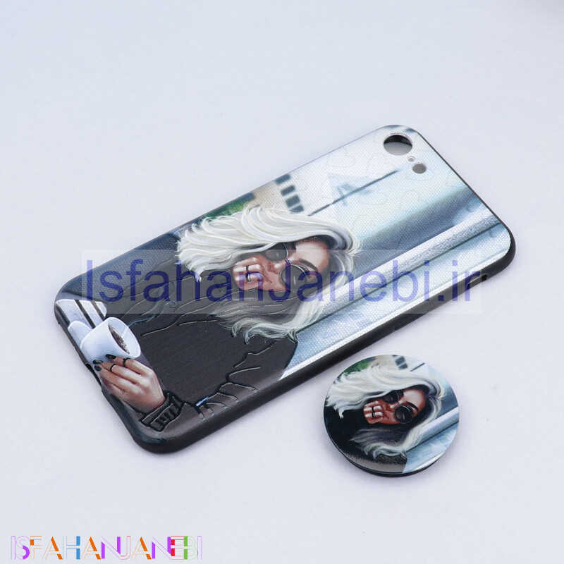 اصفهان جانبی-قاب طرحدار + پاپ سوکت iPhone 7/8 کد3 سری B