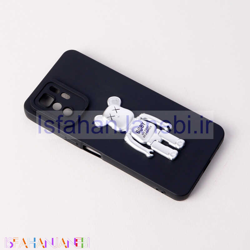 اصفهان جانبی-قاب سیلیکونی Bearbrick محافظ لنزدار Xiaomi Poco X3 GT مشکی