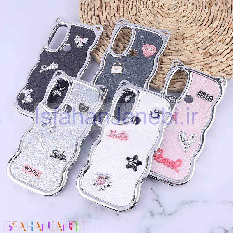 اصفهان جانبی-قاب چرمی موج دار شیائومی Redmi Note 8 برجسته گوش دار