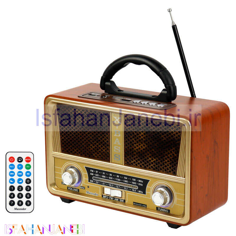 اصفهان جانبی-رادیو اسپیکر بلوتوثی رم و فلش خور Maxeeder AM01 + ریموت کنترل