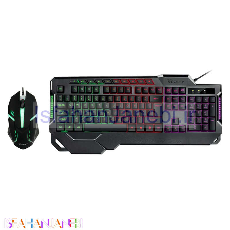 اصفهان جانبی-کیبورد و موس گیمینگ وریتی V-KB6121GCW