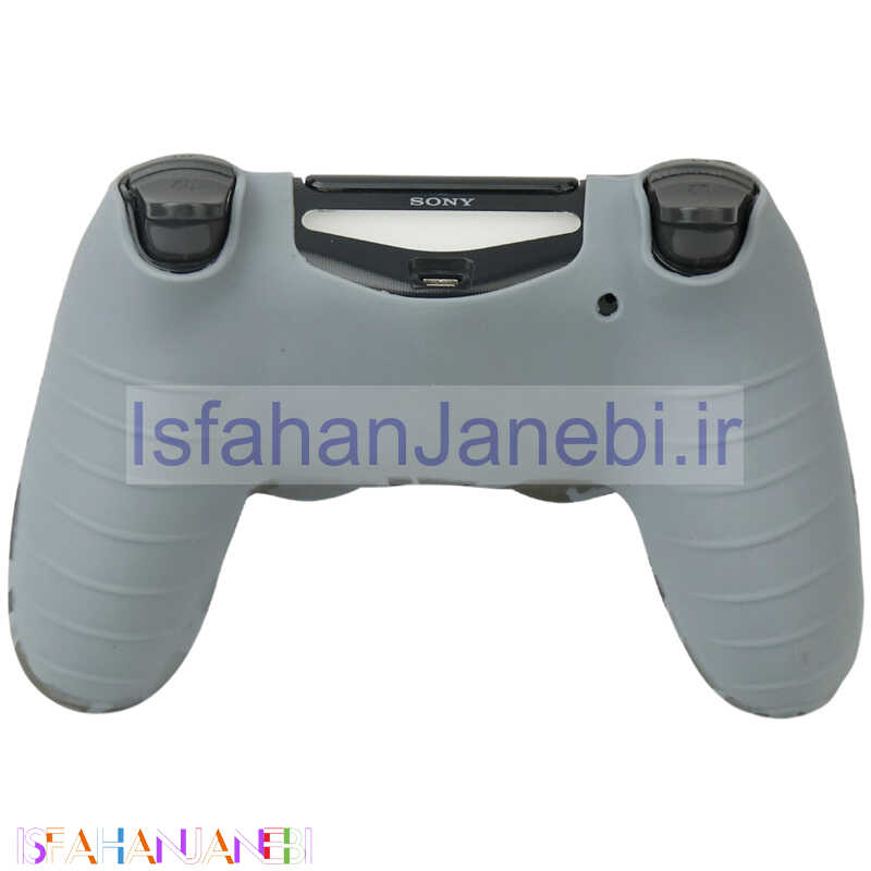 اصفهان جانبی-روکش دسته بازی PS4 طرح چریکی زمینه مشکی طوسی کد 23 + روکش آنالوگ هدیه