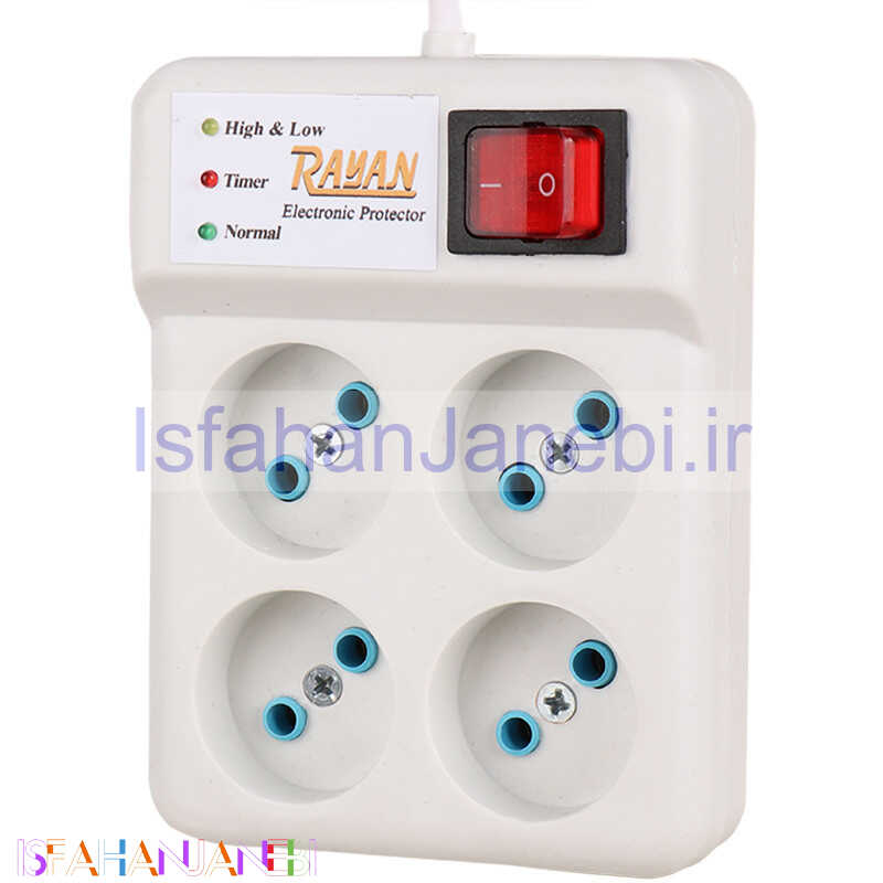 اصفهان جانبی-محافظ برق صوتی تصویری 4 خانه رایان با کابل 1.5 متری