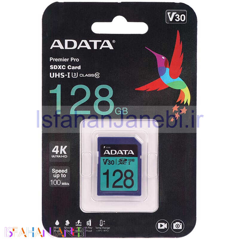 اصفهان جانبی-رم اس دی 128 گیگ ای دیتا ADATA Premier Pro V30 U3 C10 100MB/s