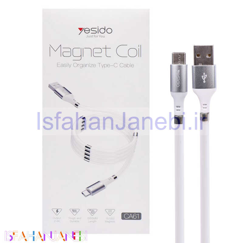 اصفهان جانبی-کابل تایپ سی Yesido CA61 2.4A 1m