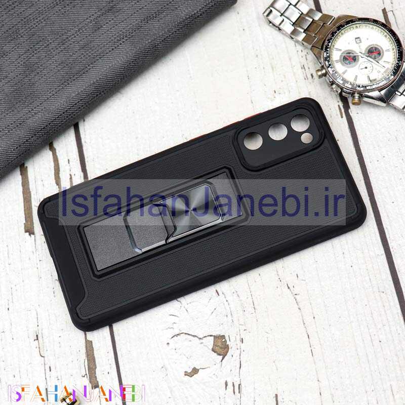 اصفهان جانبی-قاب محافظ لنزدار ضد ضربه هولدر کشویی مگنتی Samsung S20 FE مشکی